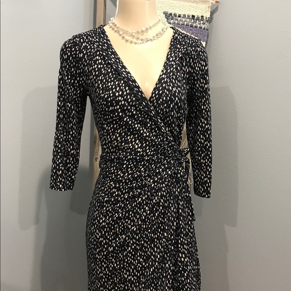 Ann Taylor Dresses & Skirts - ANN TAYLOR Petites Navy Wrap Dress size MP